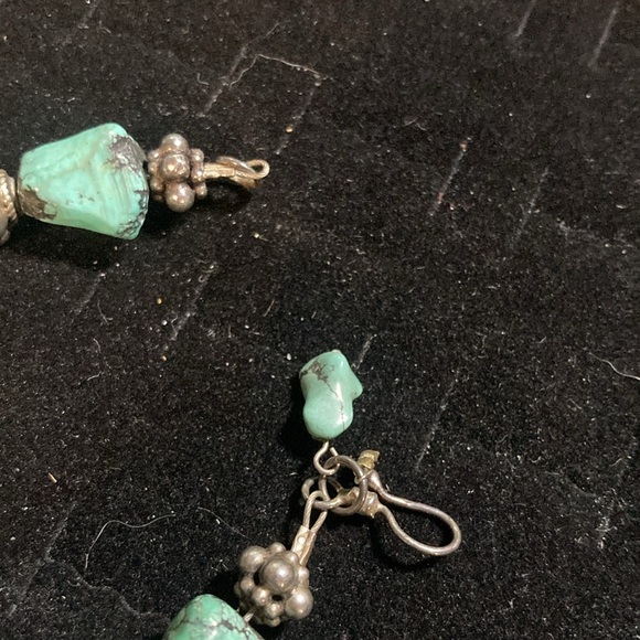 Sterling and chunky turquoise bracelet. - Picture 2 of 6
